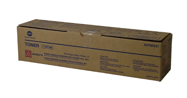 Picture of Konica Minolta TN-510M Magenta Laser Toner Cartridge (23000 Yield)