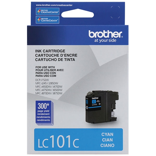 Picture of Brother LC-101C High Yield Cyan Inkjet Cartridge