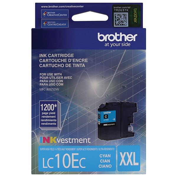 Picture of Brother LC-10EC Super High Yield Cyan Inkjet Cartridge