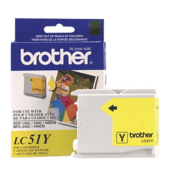 Picture of Brother LC-51Y Yellow Inkjet Cartridge