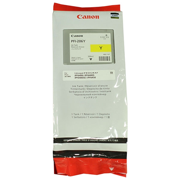Picture of Canon 5306B001 (PFI-206Y) Yellow Ink Cartridge