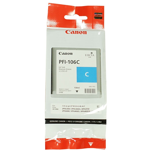 Picture of Canon 6622B001AA (PFI-106C) Cyan Inkjet Cartridge