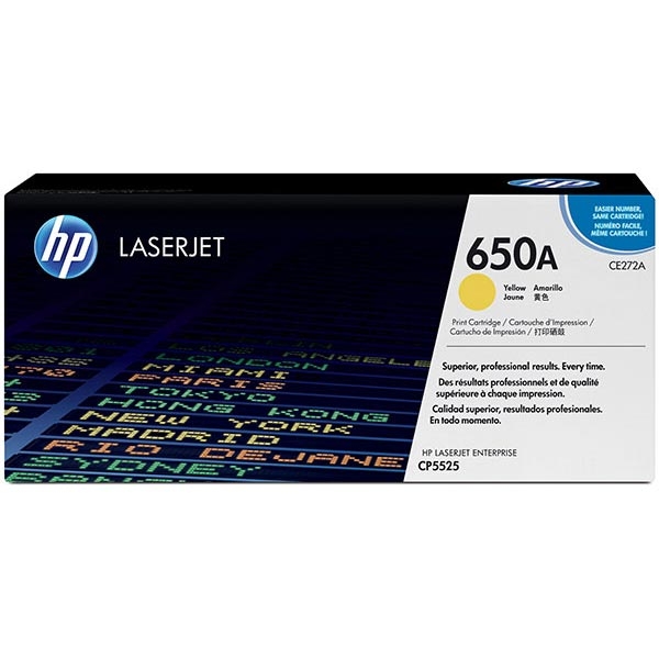 Picture of HP CE272A (HP 650A) Yellow Laser Toner Cartridge