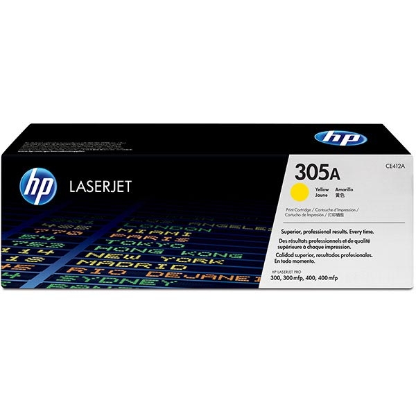 Picture of HP CE412A (HP 305A) Yellow Toner Cartridge