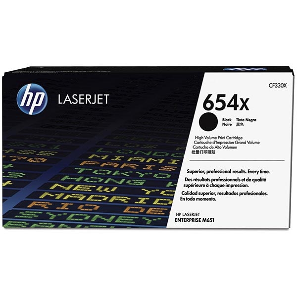 Picture of HP CF330X (HP 654X) High Yield Black Toner Cartridge