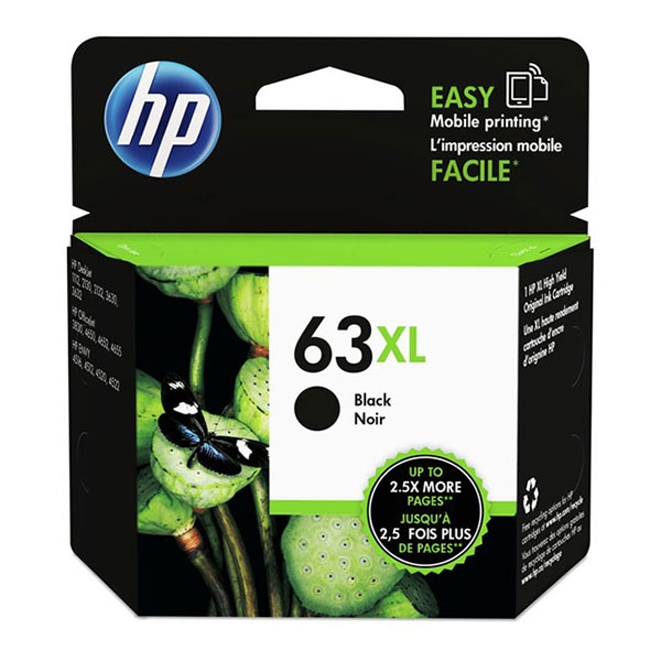 Picture of HP F6U64AN (HP 63XL Bk) High Yield Black Inkjet Cartridge