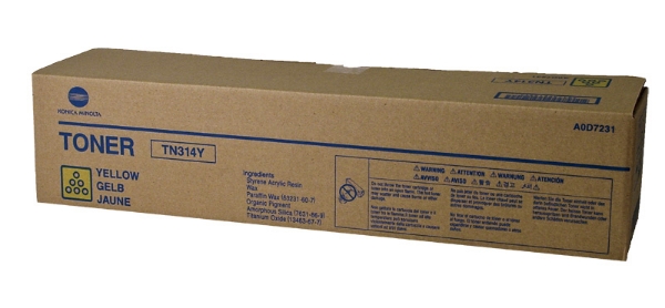 Picture of Konica Minolta A0D7231 (TN-314Y) Yellow Toner Cartridge