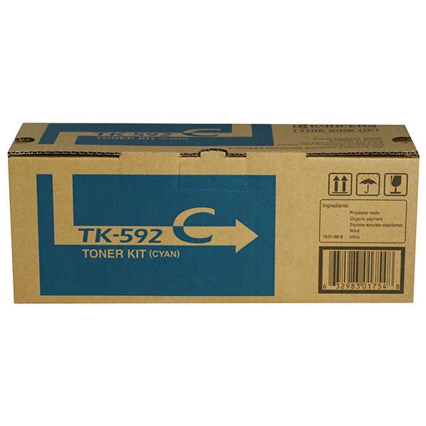 Picture of Kyocera Mita 1T02KVCUS0 (TK-592C) Cyan Toner Cartridge