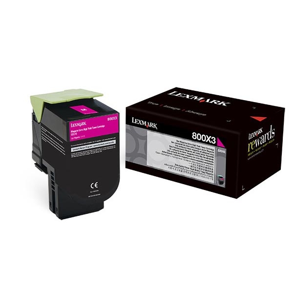 Picture of Lexmark 80C0X30 Extra High Yield Magenta Toner