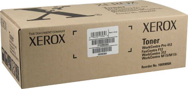 Picture of Xerox 106R00584 (106R584) Black Toner Cartridge